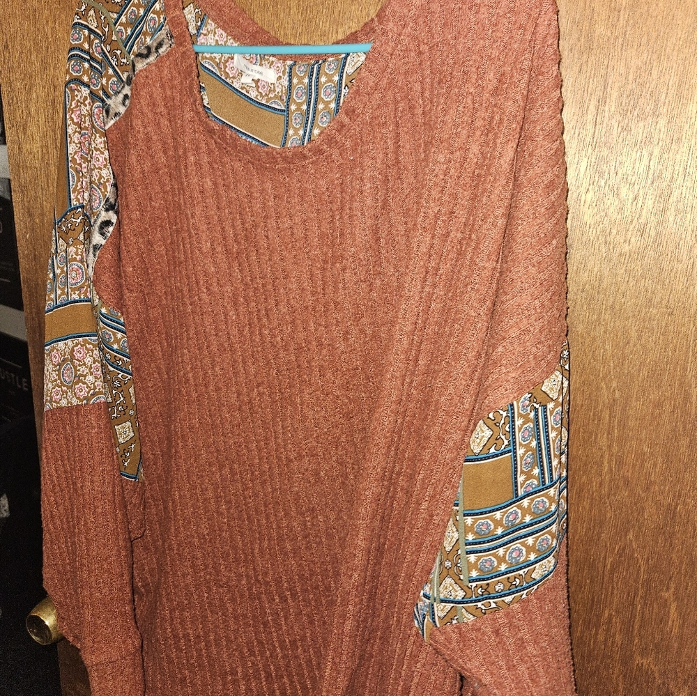 Maurices mix fabric lightweight sweater/shirt